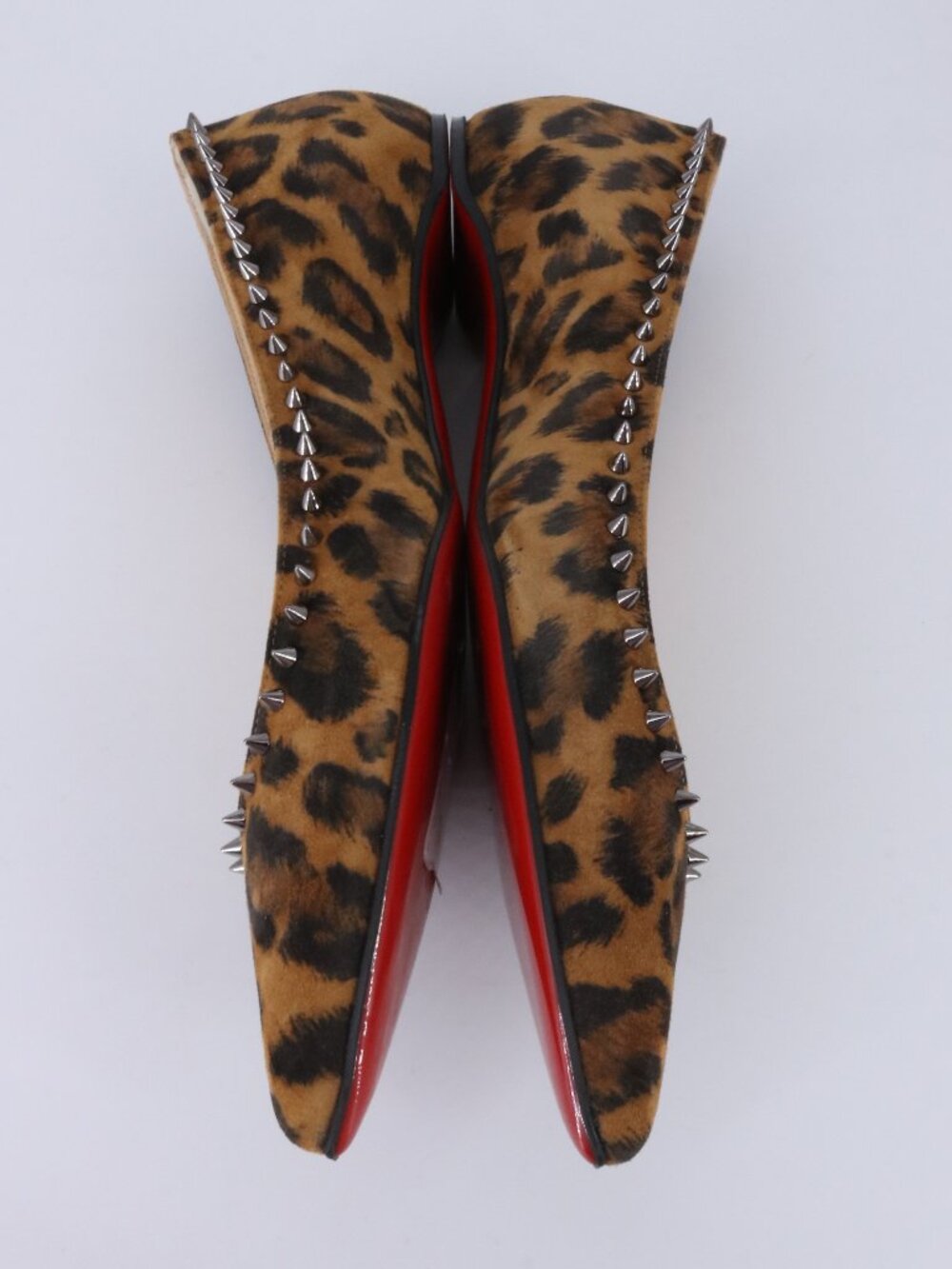 christian louboutin 36.5 leopard print anjalina flat kitty spiked flat D268 - Picture 15 of 16